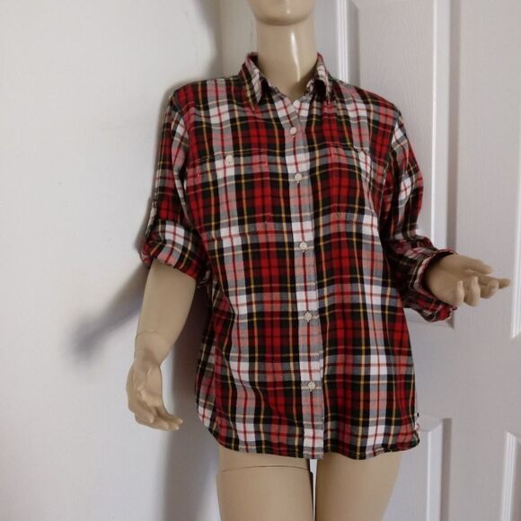 Ralph Lauren Plaid Long Roll Up Sleeve - Picture 7 of 7